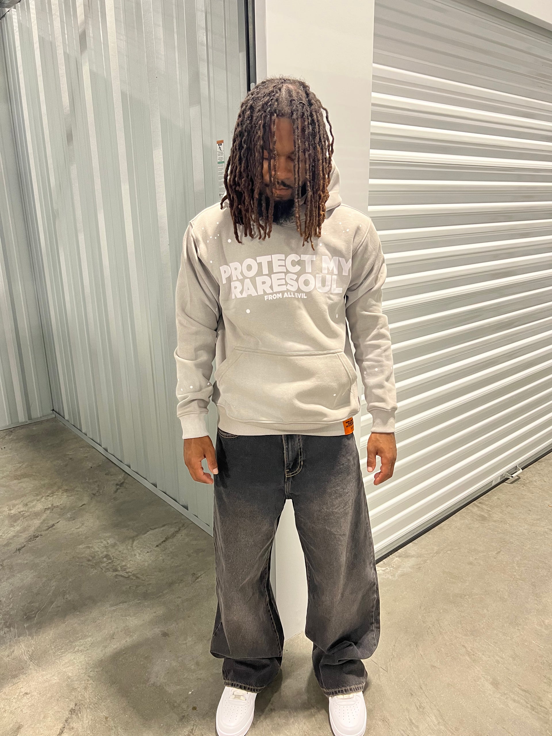 STONE GREY PROTECT HOODIE